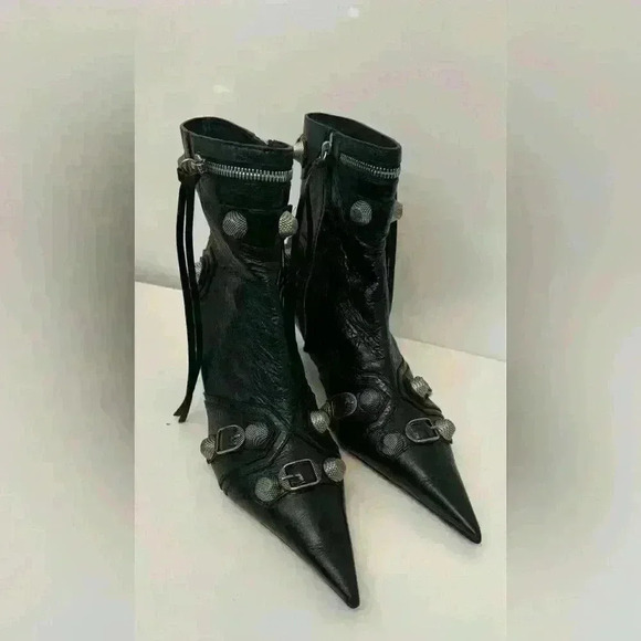 NWT BALENZIAGA Carole leather Bootie size 8 - Picture 5 of 10